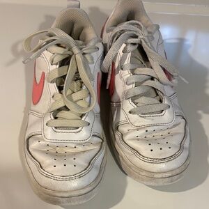 Nike Kids White and Pink Sneakers